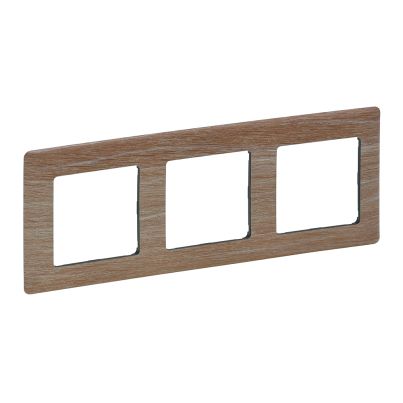 LEGRAND VALENA LIFE DECORATIVE TRIPLE PANEL LIGHT WOOD