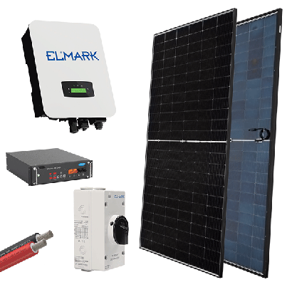 Hybr. solar system 1P 5kW 580W pan+batt