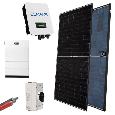 Hybr. solar system 3P 10kW 580W pan+batt