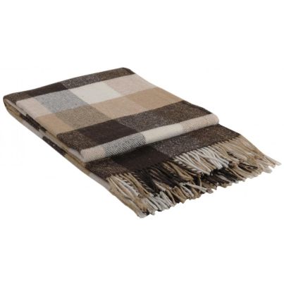 Blanket with Wool DILIOS Palermo, 140x200 cm, Brown