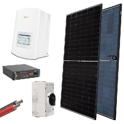 Hybr. solar system 1P 3.6kW 580W pan+batt