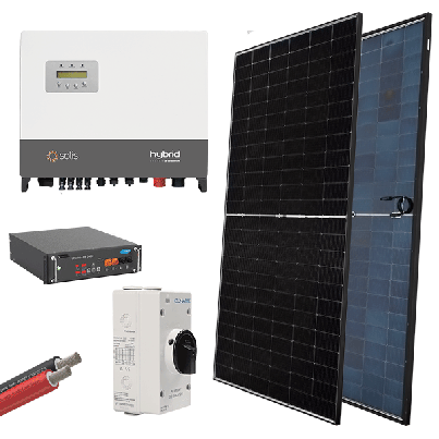 Hybr. solar system 3P 6kW 580W pan+batt