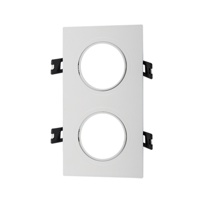 Plastic downlight square double 92X172Mm white