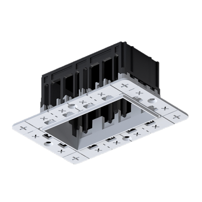 Modena 2 Module Recessed box without frame