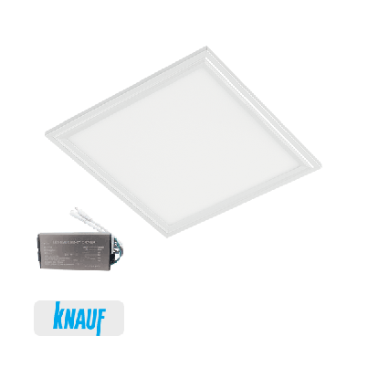 LED panel for drywall 48W 6400K 595X595mm white+emergency kit