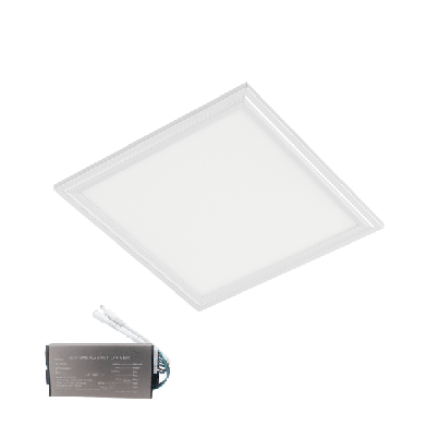 LED panel 40W 6500K 595X595mm white frameIP54+emergency kit