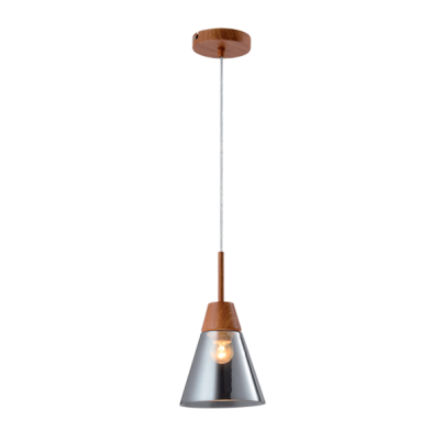 BRADLEY PENDANT 1xE27 WOOD/GREY