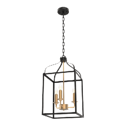 IZABEL PENDANT 3XE27 MATT BLACK/GOLD