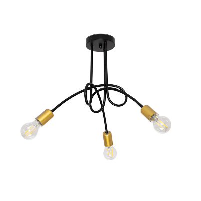 MYA Chandelier 3xE27 black/gold