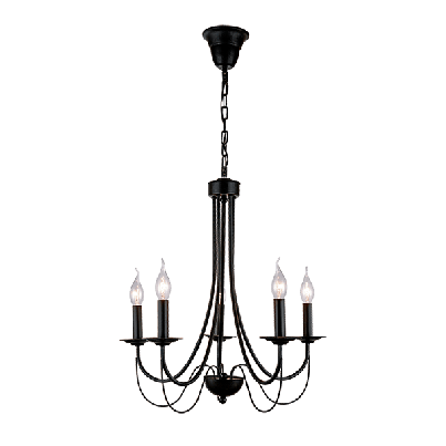 ANGELA Chandelier 8xE14 black