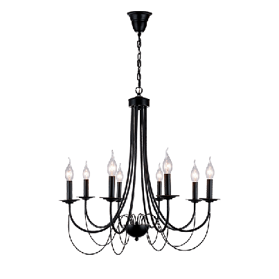 PHILIP Chandelier 8xE14 brass