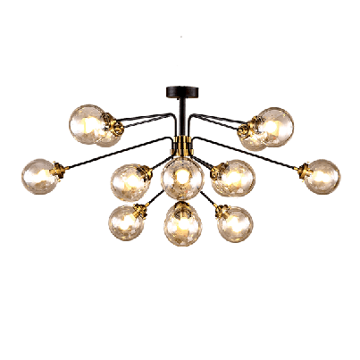 OLENA Chandelier 5xG9 golden horizontal