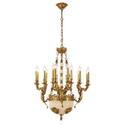 DARIAN Chandelier 6xE14 brass