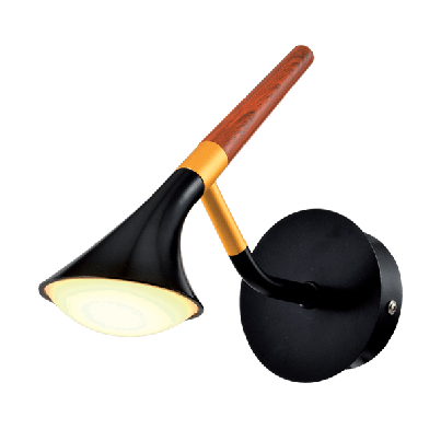 DUNCAN LED Wall lamp 5W 3000K black/wood