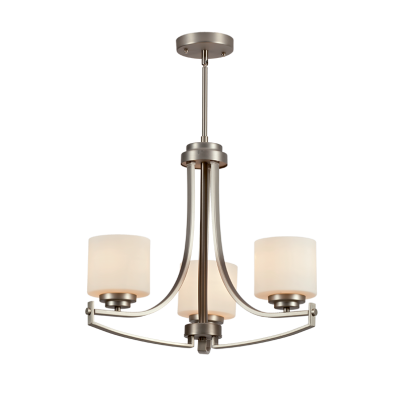 ERIN LUX Chandelier 9xE27 satin nickel