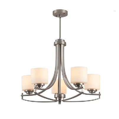 ERIN LUX Chandelier 3xE27 satin nickel