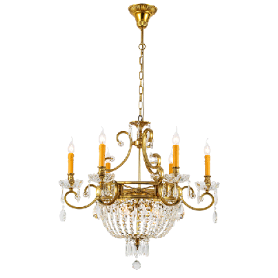 CHARLES Chandelier 19xE14 brass