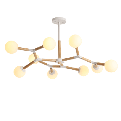 JULIET Chandelier 8xE27 black/gold