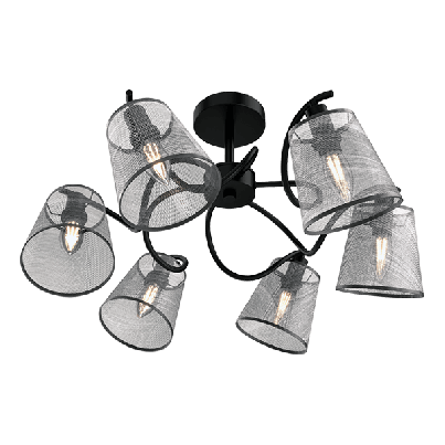 JASMINE Celing lamp 6xE14 black/grey