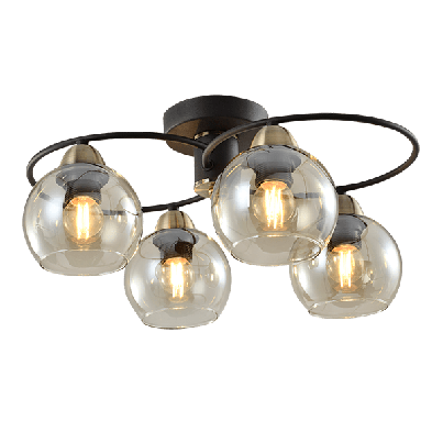 JAY Chandelier 6xE27  black/bronze