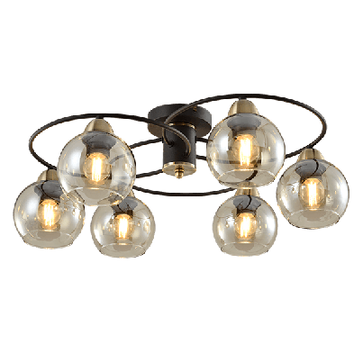 JAY Chandelier 8xE27  black/bronze