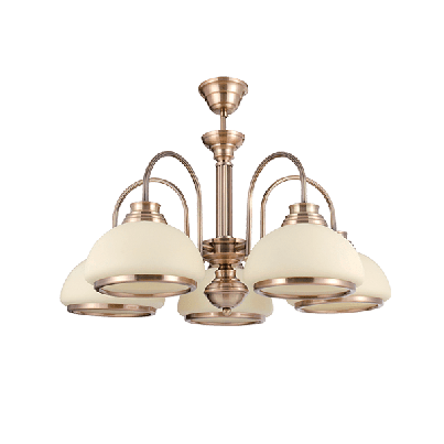 ERIN LUX Chandelier 5xE27 satin nickel