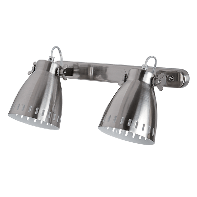 NOAH Spot lamp 2xE27 satin nickel Metal