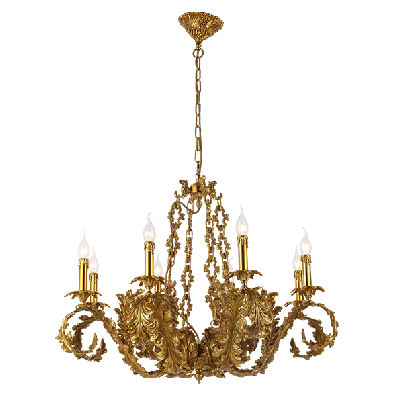 JULIAN Chandelier 10xE14 brass