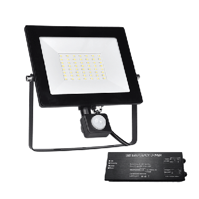 STELLAR HELIOS LED floodlight 50W with sensor+ emergency kit