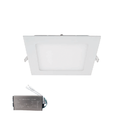 LED panel square recessed mount 18W 2700K+ emergency kit