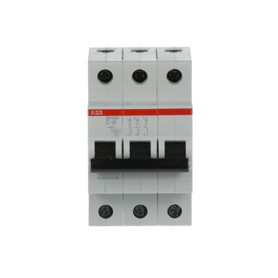 ABB Miniature circuit breaker SH203-C10 10A 3P 6kA curve C 