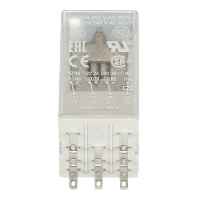 Pluggable interface relay ABB CR-M024AC3, 10A/24VAC, 3NO