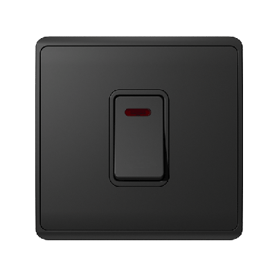 LONDON double pole switch neon 45A anthracite