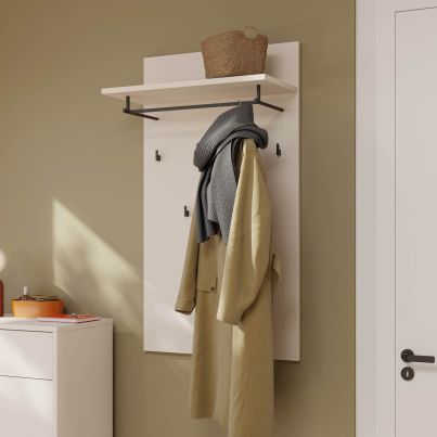 Hanger pannel and shelf FIVETEEN, 74/127 cm, Sand
