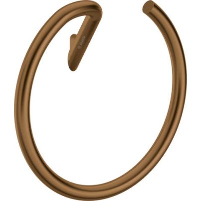 SILIA Wall-Mounted Round Towel Holder, Matte Bronze