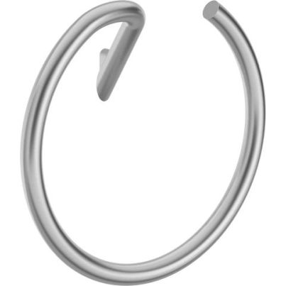 SILIA Wall-Mounted Round Towel Holder, Matte Stainless Steel