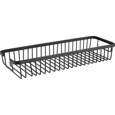 Round Shower Basket, NERO