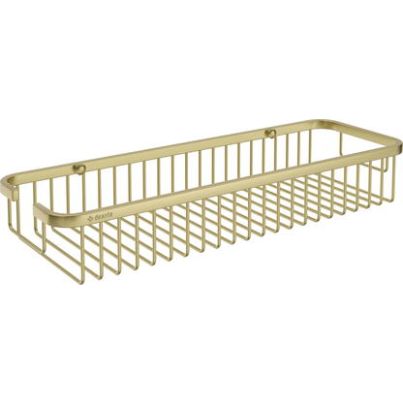 Round Shower Basket, Matte Gold