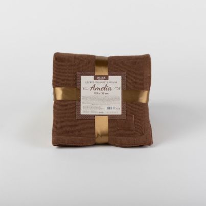 Blanket DILIOS Amelia 100 Acrylic, 120x75 cm, Brown