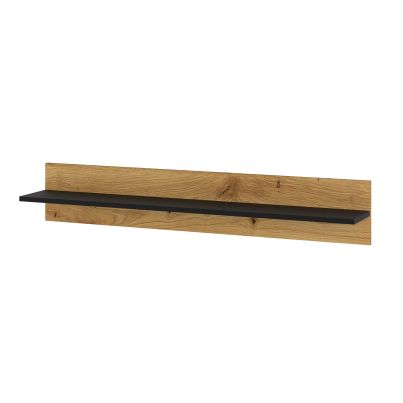 Hanging shelf ANETTE A 115 cm, artisan oak/black mat