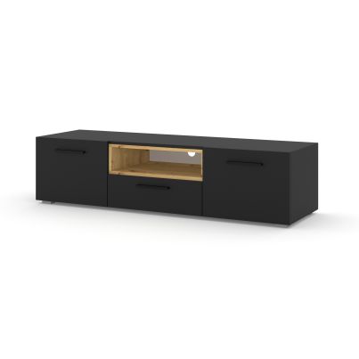 ANETTE TV Cabinet ANETTE 151 cm, black oak