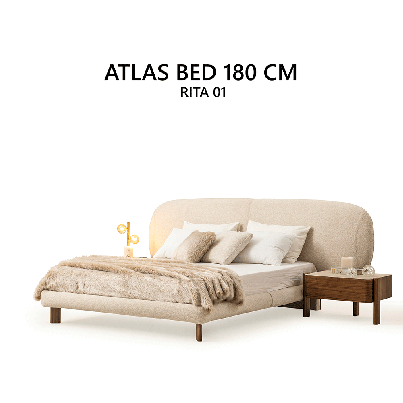 Bed ATLAS beige/RITA 01