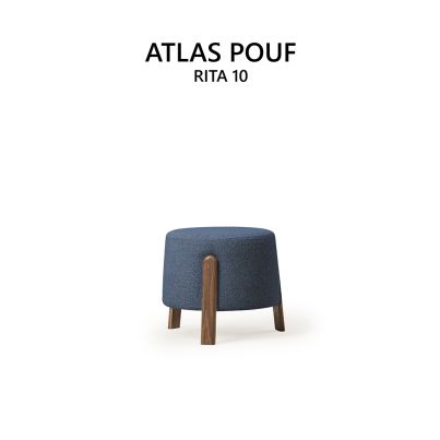 Pouffe ATLAS dark blue/RITA 10
