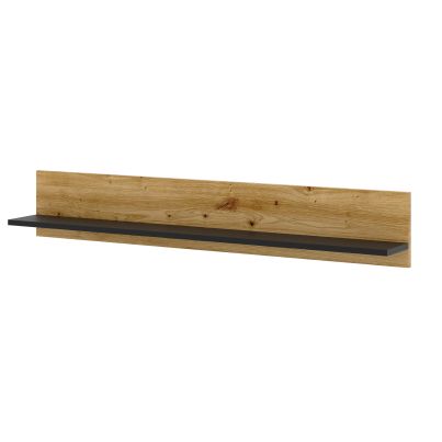 Hanging shelf AURA 120, artisan oak/black mat