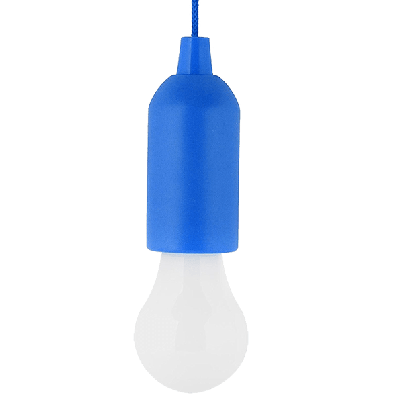 LED Bulb Shape Lamp E-6621 1W 3xAAA Blue