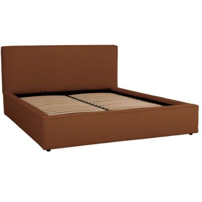 Bed REDWOOD with storage, 160X200, Terracotta