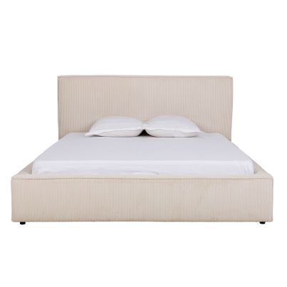 Bed REDWOOD with storage, 160/200, Pearl