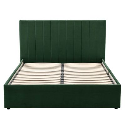 Bed LAGUN with storage, 160X200, Green