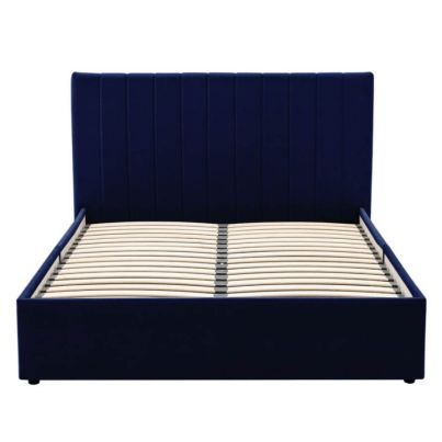Bed LAGUN with storage, 160X200, Navy blue
