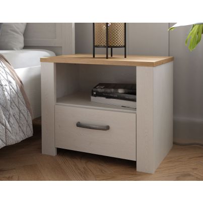 Nightstand FOUR 60 cm, riviera oak/sibiu larch light